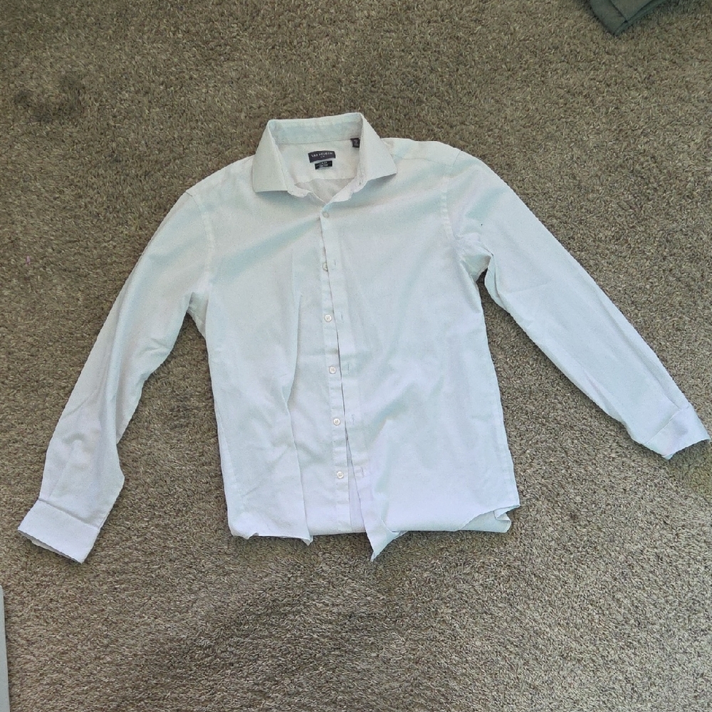 Van Heusenn-Men's White Dress Shirt